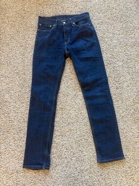 Dark Wash Skinny Jeans - Classic Blue Denim 511s Size 32x34